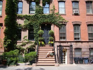 Numa das charmosas ruas do Village