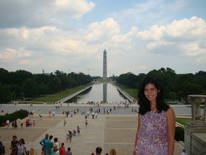 A vista no Lincoln Memorial