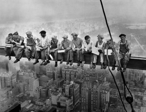 New York Construction Workers Lunching on a Crossbeam
