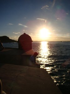 Pôr do sol no Forte